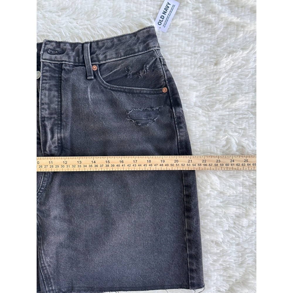 Old Navy Women's Size-12 Pencil Skirt High Rise Smooth Pockets Black Denim - Picture 6 of 8